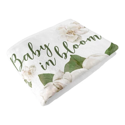 Sweet Jojo Designs Girl Baby Milestone Blanket Watercolor Magnolia Green And Ivory 6 Sweet Jojo Designs Girl Baby Milestone Blanket Watercolor Magnolia Green And Ivory - Image 4