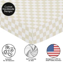 Sweet Jojo Designs Boy, Girl, Unisex/Gender Neutral Baby Fitted Crib Sheet Gingham Checkered Plaid Beige And White -Sweet Jojo Designs Shop GUEST 04df27b9 2238 440d 89f6 f49d599acbfe