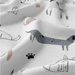 Sweet Jojo Designs Boy, Girl, Unisex/Gender Neutral Shower Curtain 72in.x72in. Cartoon Puppy Grey Taupe And Blue -Sweet Jojo Designs Shop GUEST 0562df7f 0bf0 4a94 986f 7e101c8b7a83
