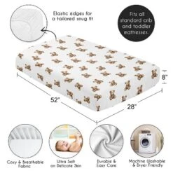 Sweet Jojo Designs Boy, Girl, Unisex/Gender Neutral Baby Fitted Crib Sheet Boho Teddy Bear Brown And White -Sweet Jojo Designs Shop GUEST 0774bd54 be2b 42c3 984b 908ac99ed1c1