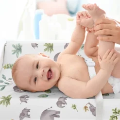 Sweet Jojo Designs Gender Neutral Unisex Changing Pad Sheet Watercolor Elephants Grey Green And Blue -Sweet Jojo Designs Shop GUEST 07b36736 56db 4960 a4f6 803d397bb76b