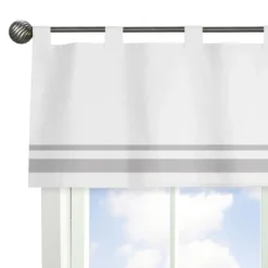 Sweet Jojo Designs Window Valance Treatment 54in. Hotel White And Gray -Sweet Jojo Designs Shop GUEST 08490423 377a 47da b736 500486b34161