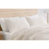 Sweet Jojo Designs Throw Pillow Covers Boho Faux Fur Ivory 2pc