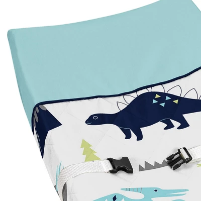 Sweet Jojo Designs Changing Pad Cover - Blue & Green Mod Dino 5 Sweet Jojo Designs Changing Pad Cover - Blue & Green Mod Dino - Image 3