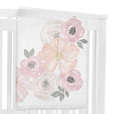 Sweet Jojo Designs Girl Baby Milestone Blanket Watercolor Floral Pink And Grey 3 Sweet Jojo Designs Girl Baby Milestone Blanket Watercolor Floral Pink And Grey