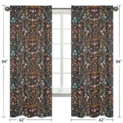 Sweet Jojo Designs Girl Window Curtain Panels 84in. Boho Floral Wildflower Black Orange And Blue -Sweet Jojo Designs Shop GUEST 0f70d6bc 5b5a 4f94 aaa8 bbde3af02a0c