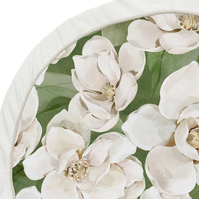 Sweet Jojo Designs Girl Baby Tummy Time Playmat Watercolor Magnolia Green And Ivory 4 Sweet Jojo Designs Girl Baby Tummy Time Playmat Watercolor Magnolia Green And Ivory - Image 2