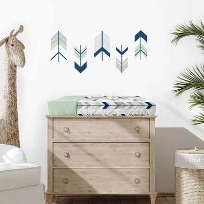 Sweet Jojo Designs Changing Pad Cover - Navy & Mint Mod Arrow 3 Sweet Jojo Designs Changing Pad Cover - Navy & Mint Mod Arrow