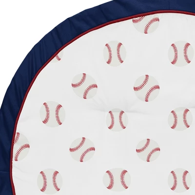 Sweet Jojo Designs Boy Baby Tummy Time Playmat Baseball Patch Red White And Blue 4 Sweet Jojo Designs Boy Baby Tummy Time Playmat Baseball Patch Red White And Blue - Image 2