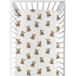 Sweet Jojo Designs Boy, Girl, Unisex/Gender Neutral Baby Fitted Crib Sheet Boho Teddy Bear Brown And White -Sweet Jojo Designs Shop GUEST 141ea9f4 041d 423f b031 aa4cc124ab56