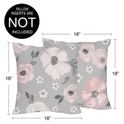 Sweet Jojo Designs Girl Decorative Throw Pillow Covers 18in. (Pillow Inserts Not Included) Watercolor Floral Grey Pink And White 2pc 8 Sweet Jojo Designs Girl Decorative Throw Pillow Covers 18in. (Pillow Inserts Not Included) Watercolor Floral Grey Pink And White 2pc -Sweet Jojo Designs Shop GUEST 149b2d0a 7bf0 495d b182 ad6a42649368