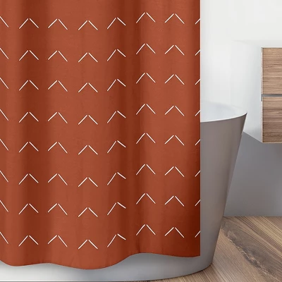 Sweet Jojo Designs Shower Curtain 72in.x72in. Diamond Tuft Orange And Ivory 4 Sweet Jojo Designs Shower Curtain 72in.x72in. Diamond Tuft Orange And Ivory - Image 2