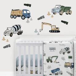 Sweet Jojo Designs Boy Wall Decal Stickers Art Nursery Décor Construction Truck Green Blue And Grey 4pc -Sweet Jojo Designs Shop GUEST 1a4543b6 e364 495a 9cb1 6e2b2ed93a38