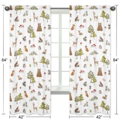 Sweet Jojo Designs Boy Girl Gender Neutral Unisex Window Curtain Panels Drapes 84in. Watercolor Woodland Forest Animals Orange Green And Brown -Sweet Jojo Designs Shop GUEST 232158ee ae97 45e0 b776 f08ddfa14f14