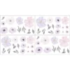 Sweet Jojo Designs Girl Wall Decal Stickers Art Nursery Décor Watercolor Floral Purple Pink And Grey 4pc