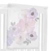 Sweet Jojo Designs Girl Milestone Swaddle Baby Blanket Watercolor Floral Purple Grey And Pink