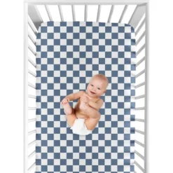 Sweet Jojo Designs Boy, Girl, Unisex/Gender Neutral Baby Fitted Crib Sheet Gingham Checkered Plaid Blue And White -Sweet Jojo Designs Shop GUEST 2ceb50da 3a53 48bf b3a3 e112ff7bcd20