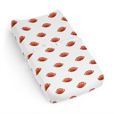 Sweet Jojo Designs Boy Changing Pad Sheet Football Brown And White 8 Sweet Jojo Designs Boy Changing Pad Sheet Football Brown And White - Image 6