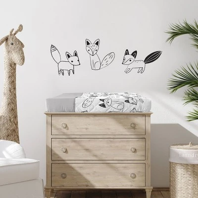 Sweet Jojo Designs Changing Pad Cover - Fox - Black/White 3 Sweet Jojo Designs Changing Pad Cover - Fox - Black/White