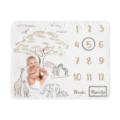 Sweet Jojo Designs Gender Neutral Baby Milestone Blanket Serengeti Animals Multicolor -Sweet Jojo Designs Shop GUEST 3779aa3e 133d 46c9 84f4 60c5ae126082