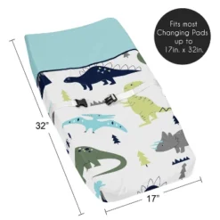 Sweet Jojo Designs Boy Changing Pad Cover Mod Dinosaur Blue And Green -Sweet Jojo Designs Shop GUEST 38b923ea 9775 45b2 8ebd 1c30c4ce8637