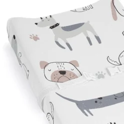 Sweet Jojo Designs Boy, Girl, Unisex/Gender Neutral Changing Pad Sheet Cartoon Puppy Grey Taupe And Blue -Sweet Jojo Designs Shop GUEST 3ba20480 dfa2 440f b617 27a290095b24