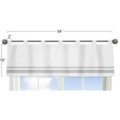 Sweet Jojo Designs Window Valance Treatment 54in. Hotel White And Gray -Sweet Jojo Designs Shop GUEST 3cac4873 8bf1 4d28 94e0 412edd95dc75