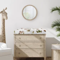 Sweet Jojo Designs Boy Changing Pad Sheet Country Western Taupe Brown And Cream