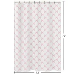 Sweet Jojo Designs Girl Shower Curtain 72in.x72in. Ballerina And Ballet Bows Pink And White -Sweet Jojo Designs Shop GUEST 3d922236 b5df 4abe a5f0 333b2123ba5d