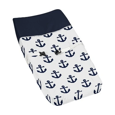 Sweet Jojo Designs Boy Or Girl Gender Neutral Unisex Changing Pad Cover Sailor Blue And White 7 Sweet Jojo Designs Boy Or Girl Gender Neutral Unisex Changing Pad Cover Sailor Blue And White - Image 5