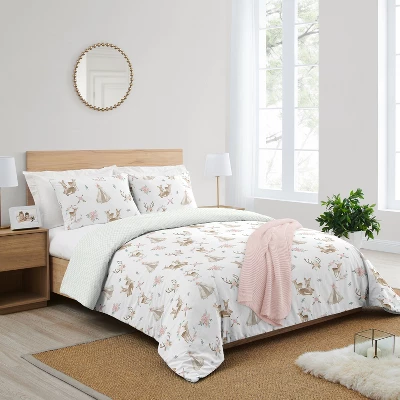 Sweet Jojo Designs Full/Queen Comforter Bedding Set Deer Floral White Taupe And Pink 3pc 3 Sweet Jojo Designs Full/Queen Comforter Bedding Set Deer Floral White Taupe And Pink 3pc