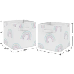 Sweet Jojo Designs Fabric Storage Bins Set Multicolor Rainbows -Sweet Jojo Designs Shop GUEST 4a7f3416 7a9b 400c 8db9 c19eec91ebb7