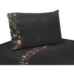 Sweet Jojo Designs Girl Toddler Bedding Set Boho Floral Wildflower Orange Black And Blue 5pc -Sweet Jojo Designs Shop GUEST 4c014fbb 607e 4455 a279 36704df8ee26