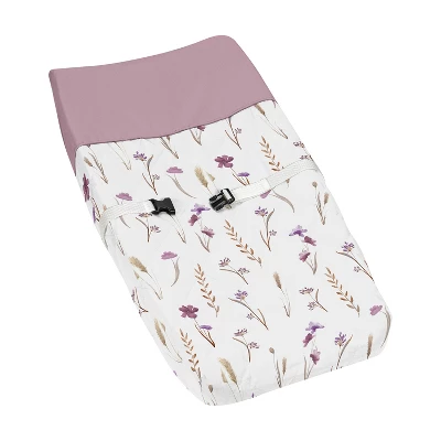 Sweet Jojo Designs Girl Changing Pad Cover Watercolor Floral Garden Purple And Taupe 8 Sweet Jojo Designs Girl Changing Pad Cover Watercolor Floral Garden Purple And Taupe - Image 6