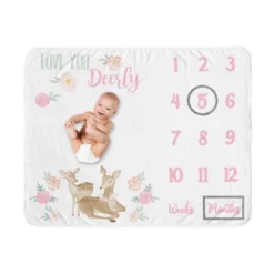 Sweet Jojo Designs Girl Milestone Swaddle Baby Blanket Deer Floral Pink Mint And White 11 Sweet Jojo Designs Girl Milestone Swaddle Baby Blanket Deer Floral Pink Mint And White -Sweet Jojo Designs Shop GUEST 4ffc950e 7b95 49ec 9b56 edbe8ecea419
