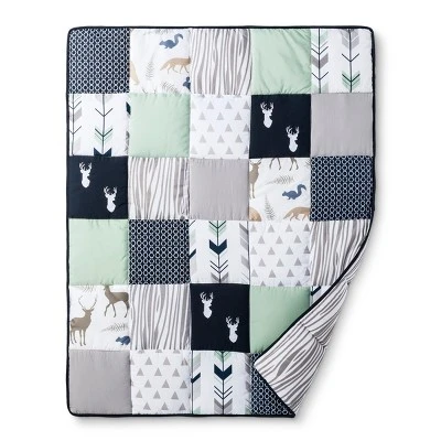 Sweet Jojo Designs Crib Bedding Set - Navy & Mint Woodsy - 11pc 3 Sweet Jojo Designs Crib Bedding Set - Navy & Mint Woodsy - 11pc