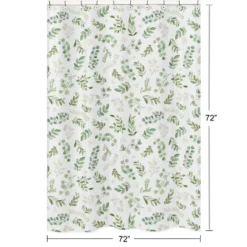 Sweet Jojo Designs Shower Curtain 72in.x72in. Botanical Green And White -Sweet Jojo Designs Shop GUEST 5232ca90 8b91 4432 8ac7 333c128c90c4