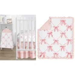 Sweet Jojo Designs Girl Baby Crib Bedding Set - Ballerina And Ballet Bows Pink And White 4pc -Sweet Jojo Designs Shop GUEST 53918c36 83b6 43ce 82ba 17739b1c75d1