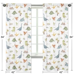 Sweet Jojo Designs Boy Window Curtain Panels Drapes 84in. Watercolor Dinosaur Dino Multicolor -Sweet Jojo Designs Shop GUEST 5498e5ff be66 4a76 9ec4 5e8f45bb408a