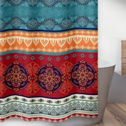 Sweet Jojo Designs Shower Curtain 72in.x72in. Red Boho Blue Orange -Sweet Jojo Designs Shop GUEST 5a3bb7bd 1934 406c 9d02 7d7d5521c6dc