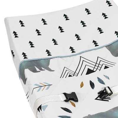 Sweet Jojo Designs Changing Pad Cover Boy Bear Mountain Blue Black And White 5 Sweet Jojo Designs Changing Pad Cover Boy Bear Mountain Blue Black And White - Image 3