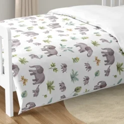 Sweet Jojo Designs Gender Neutral Unisex Toddler Bedding Set Watercolor Elephants Grey Green And Blue 5pc -Sweet Jojo Designs Shop GUEST 5eb6d281 0527 4067 b6c9 67b0f53d504a