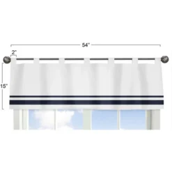 Sweet Jojo Designs Window Valance Treatment 54in. Hotel White And Blue -Sweet Jojo Designs Shop GUEST 5ed0fea0 20b4 4081 8e4a 472b73de489d