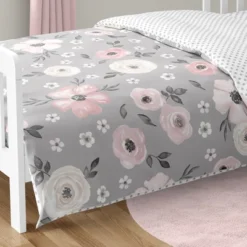Sweet Jojo Designs Girl Toddler Bedding Set Watercolor Floral Grey And Pink 5pc -Sweet Jojo Designs Shop GUEST 612aa416 f340 49b3 abc6 ca7776bba3a6
