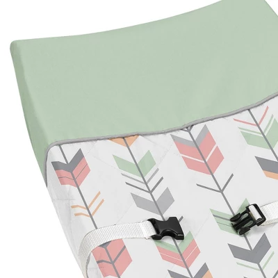 Sweet Jojo Designs Changing Pad Cover - Mod Arrow - Coral/Mint 5 Sweet Jojo Designs Changing Pad Cover - Mod Arrow - Coral/Mint - Image 3