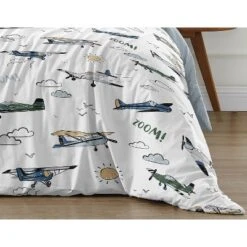 Sweet Jojo Designs Full/Queen Comforter Bedding Set Airplane Green And Blue 3pc 11 Sweet Jojo Designs Full/Queen Comforter Bedding Set Airplane Green And Blue 3pc -Sweet Jojo Designs Shop GUEST 62fe7402 c7ad 45a3 9f9d 24e3a06d79c1