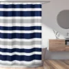 Sweet Jojo Designs Shower Curtain 72in.x72in. Stripe Blue Grey