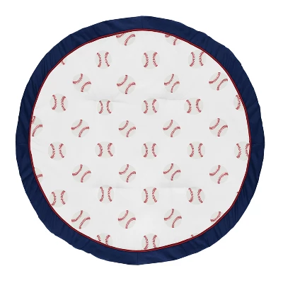 Sweet Jojo Designs Boy Baby Tummy Time Playmat Baseball Patch Red White And Blue 6 Sweet Jojo Designs Boy Baby Tummy Time Playmat Baseball Patch Red White And Blue - Image 4