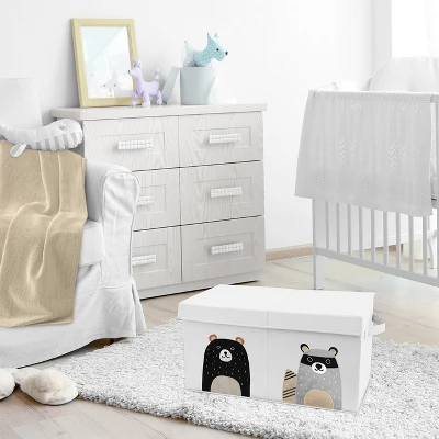 Sweet Jojo Designs Boy Or Girl Gender Neutral Unisex Fabric Storage Toy Bin Woodland Pals Black Beige And Grey 3 Sweet Jojo Designs Boy Or Girl Gender Neutral Unisex Fabric Storage Toy Bin Woodland Pals Black Beige And Grey