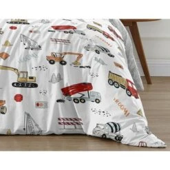 Sweet Jojo Designs Full/Queen Comforter Bedding Set Construction Truck Red Blue And Grey 3pc -Sweet Jojo Designs Shop GUEST 6e1cd7ab ff6e 42a2 a378 fac31ab75521